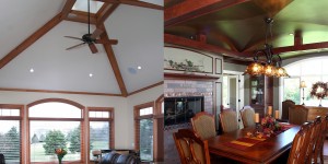 Left: Vaulted Ceiling with Box Beams; Right: Barrel-Vaulted Ceiling